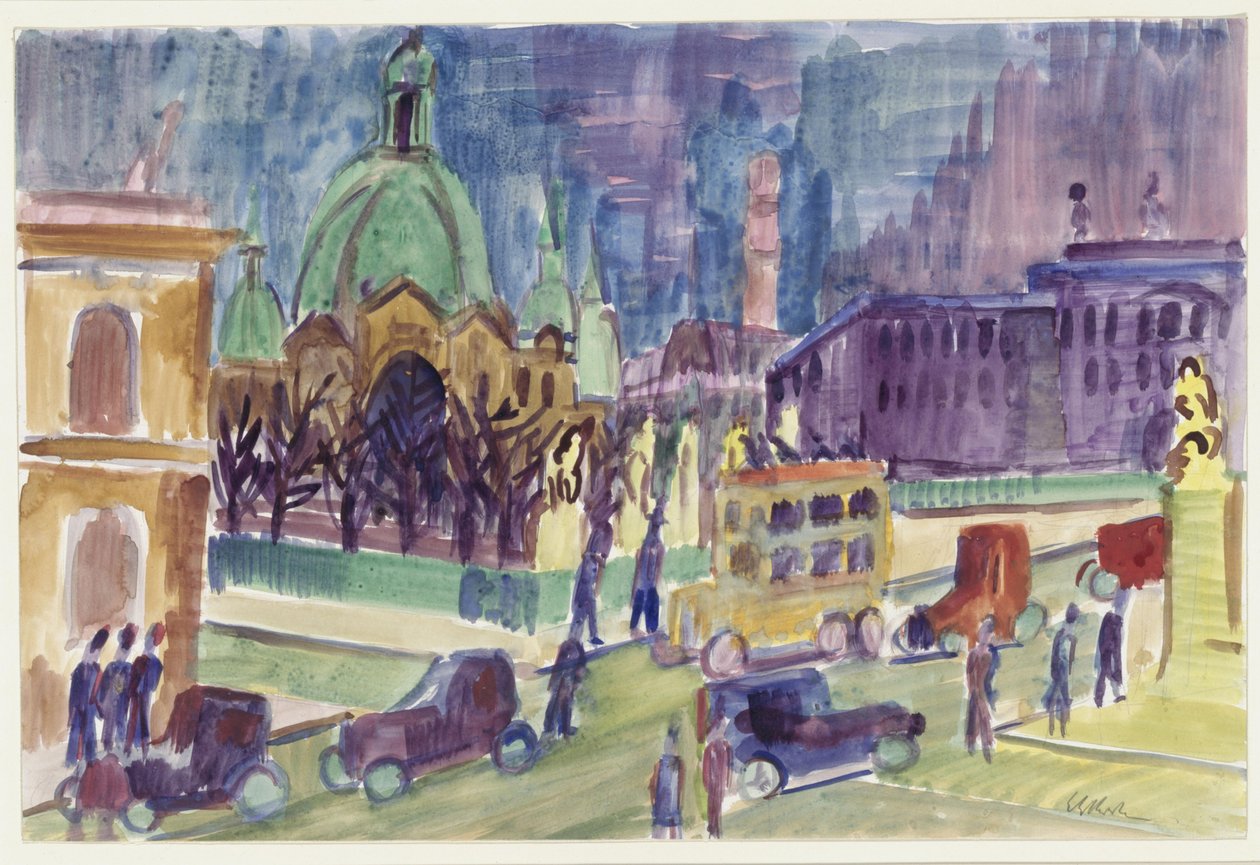 La cathédrale, le château et le pont du château à Berlin - Ernst Ludwig Kirchner