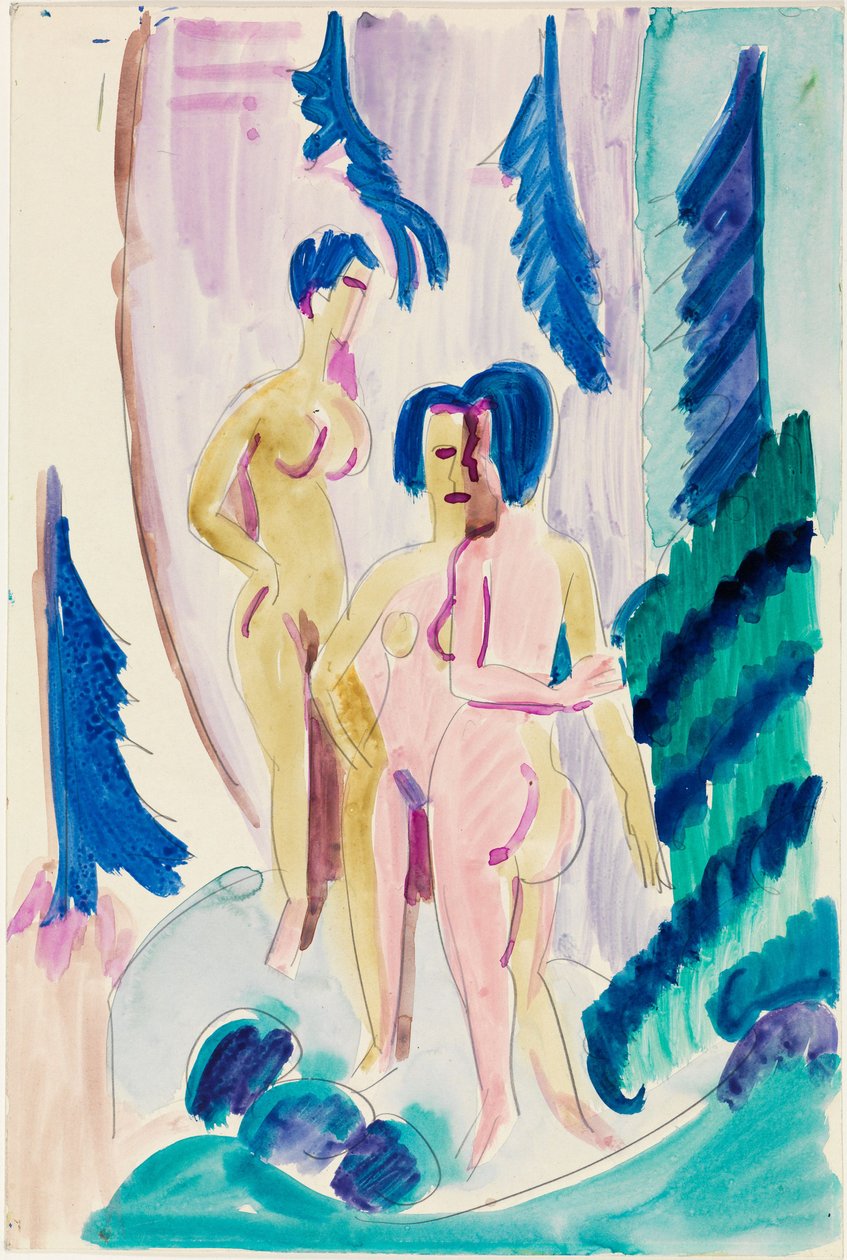 Trois actes dans la forêt de montagne - Ernst Ludwig Kirchner