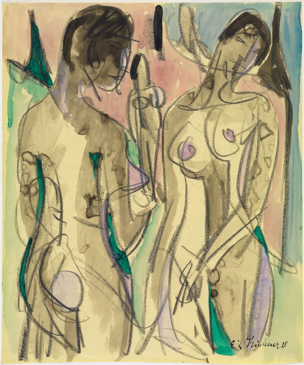 Trois actes dans la forêt - Ernst Ludwig Kirchner