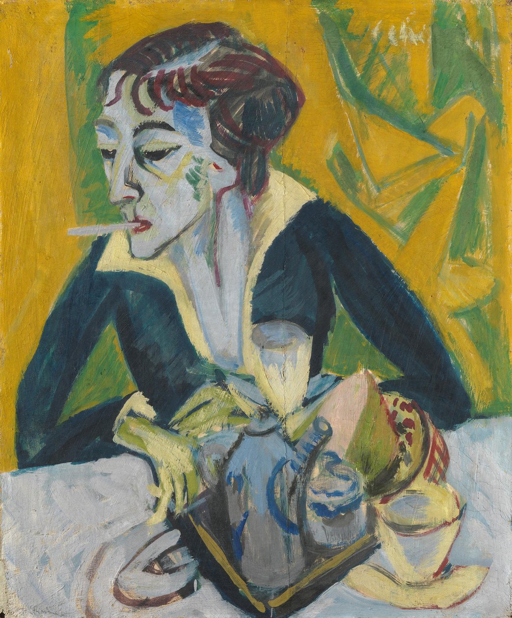 Erna avec une cigarette - Ernst Ludwig Kirchner