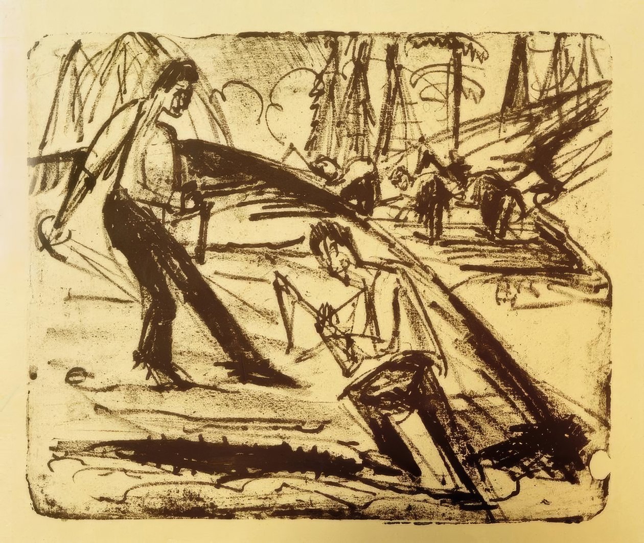 Travail de printemps - Ernst Ludwig Kirchner