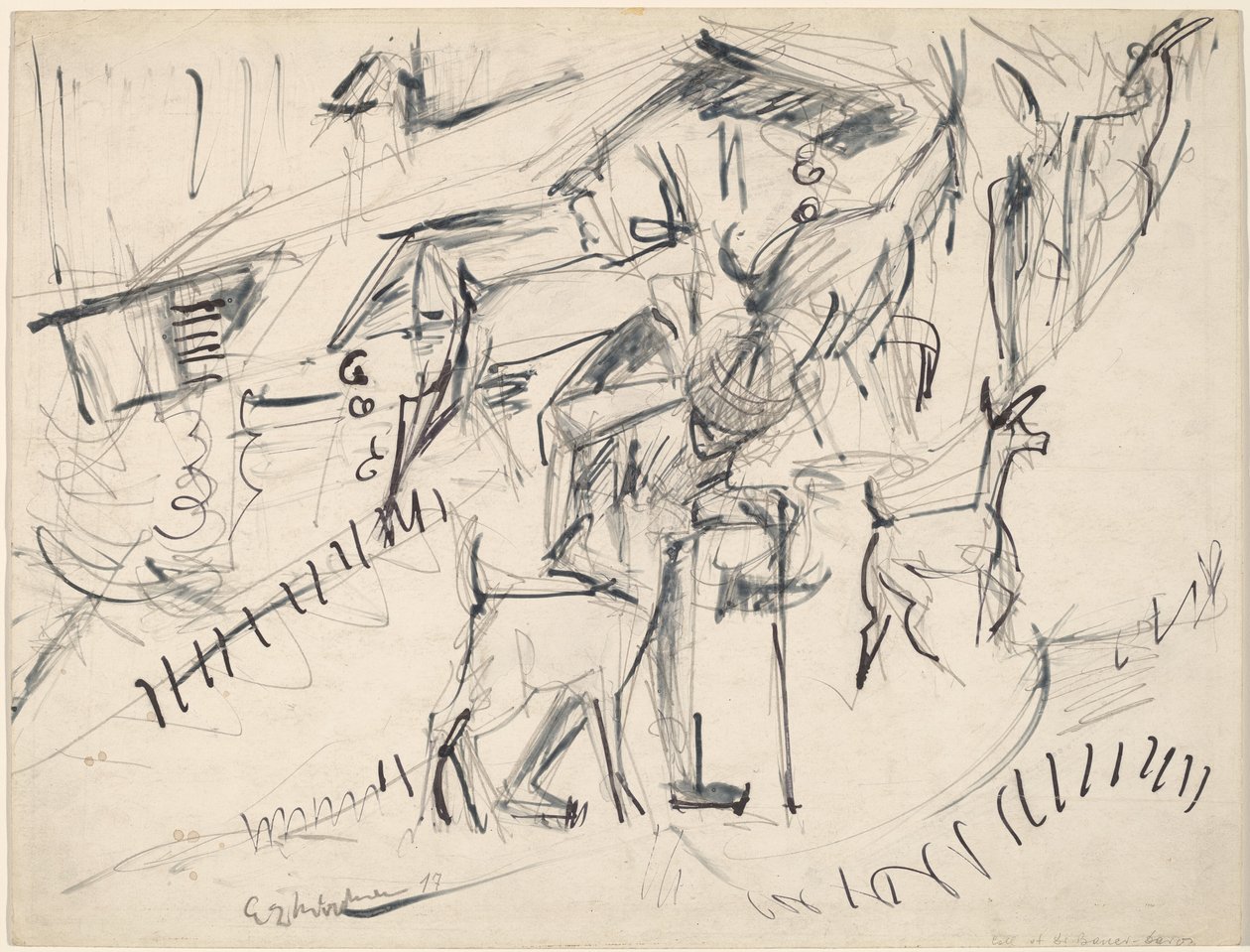 Chevrier avec chèvres - Ernst Ludwig Kirchner