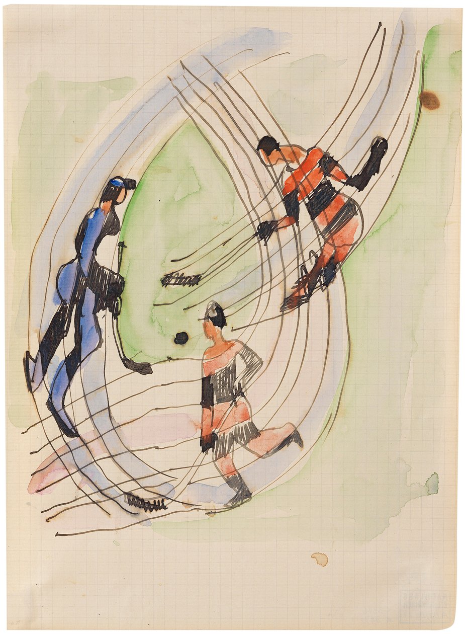 Joueurs de hockey, vers 1934 - Ernst Ludwig Kirchner