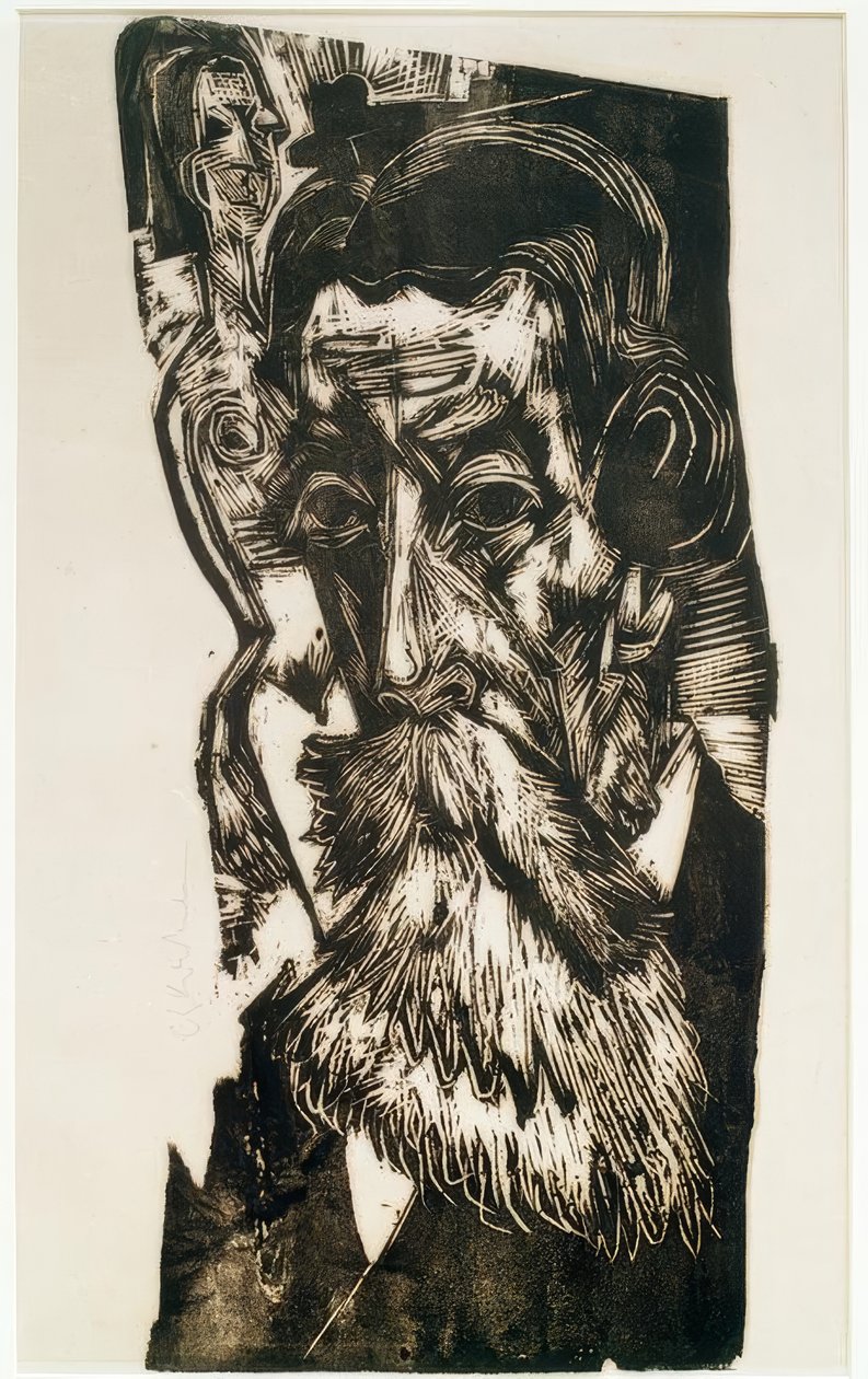 Tête de Ludwig Schames - Ernst Ludwig Kirchner