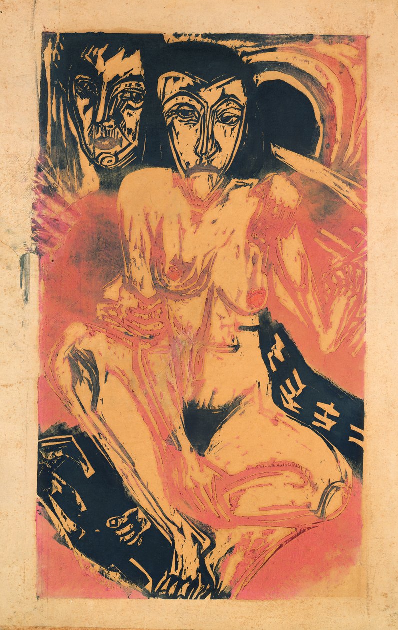 Jeune fille mélancolique - Ernst Ludwig Kirchner
