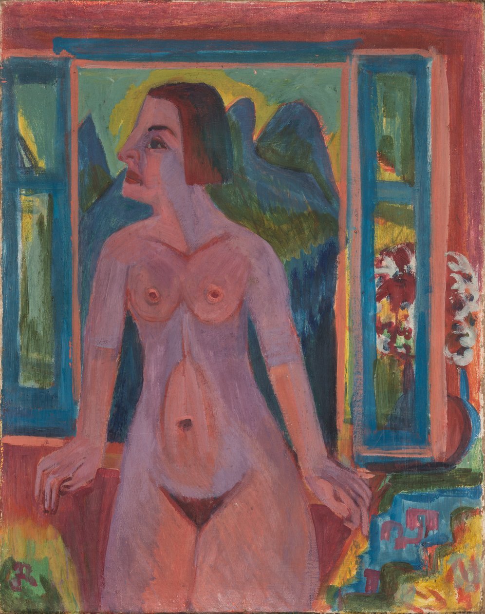 Femme nue à la fenêtre - Ernst Ludwig Kirchner