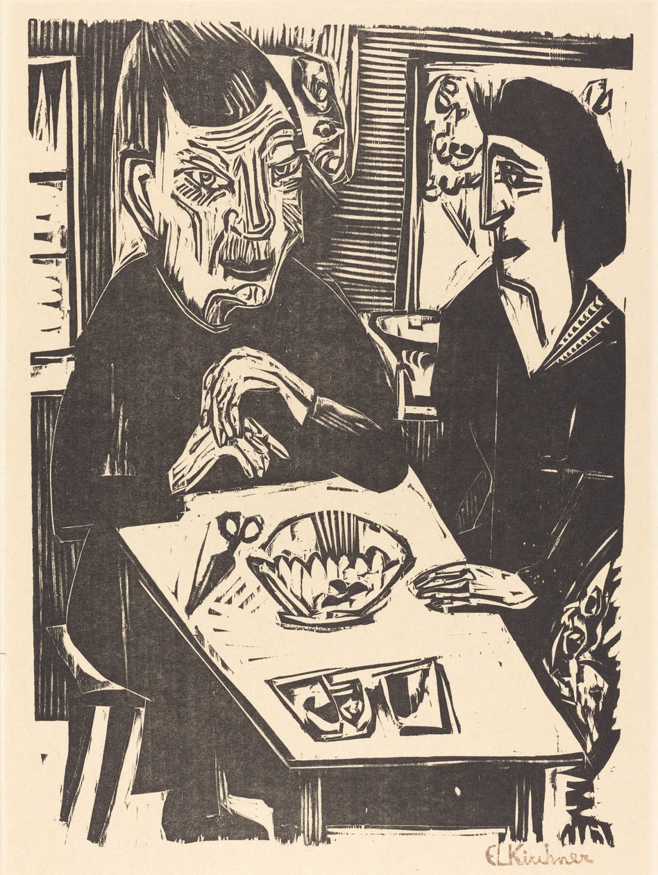 Vieille et jeune femme - Ernst Ludwig Kirchner
