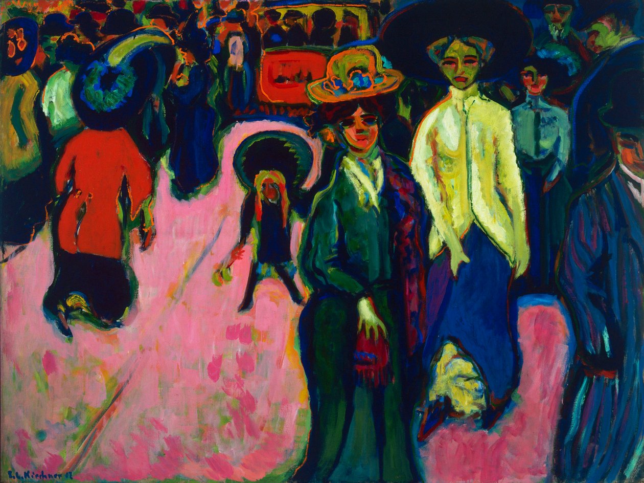 Rue, Dresde - Ernst Ludwig Kirchner
