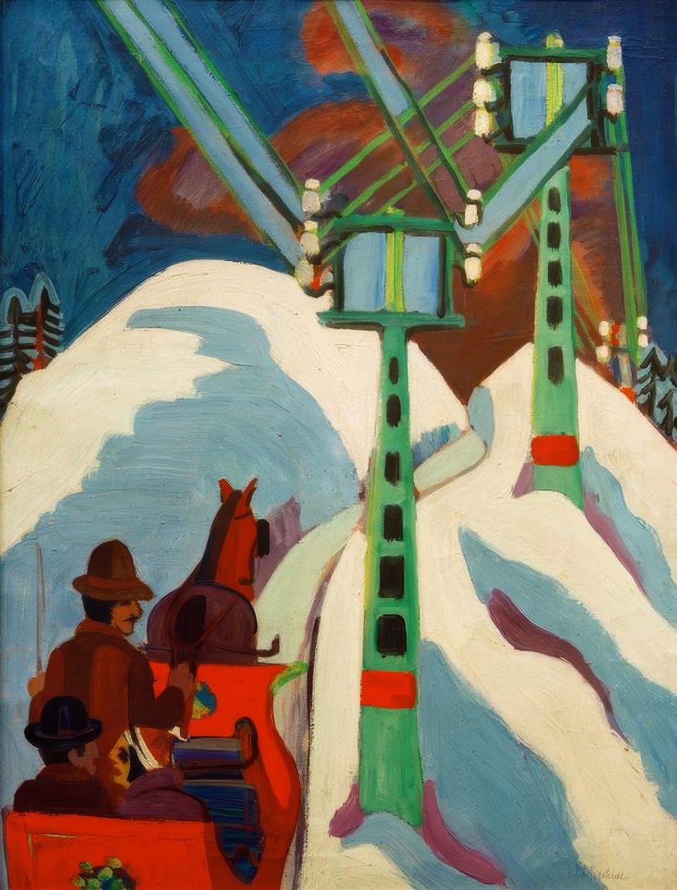 Promenade en traîneau - Ernst Ludwig Kirchner