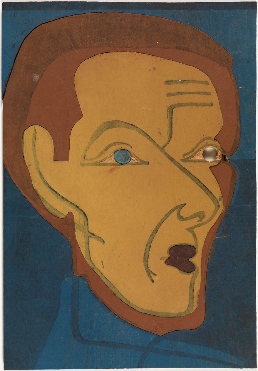 Autoportrait, gravure sur bois en couleur I - Ernst Ludwig Kirchner