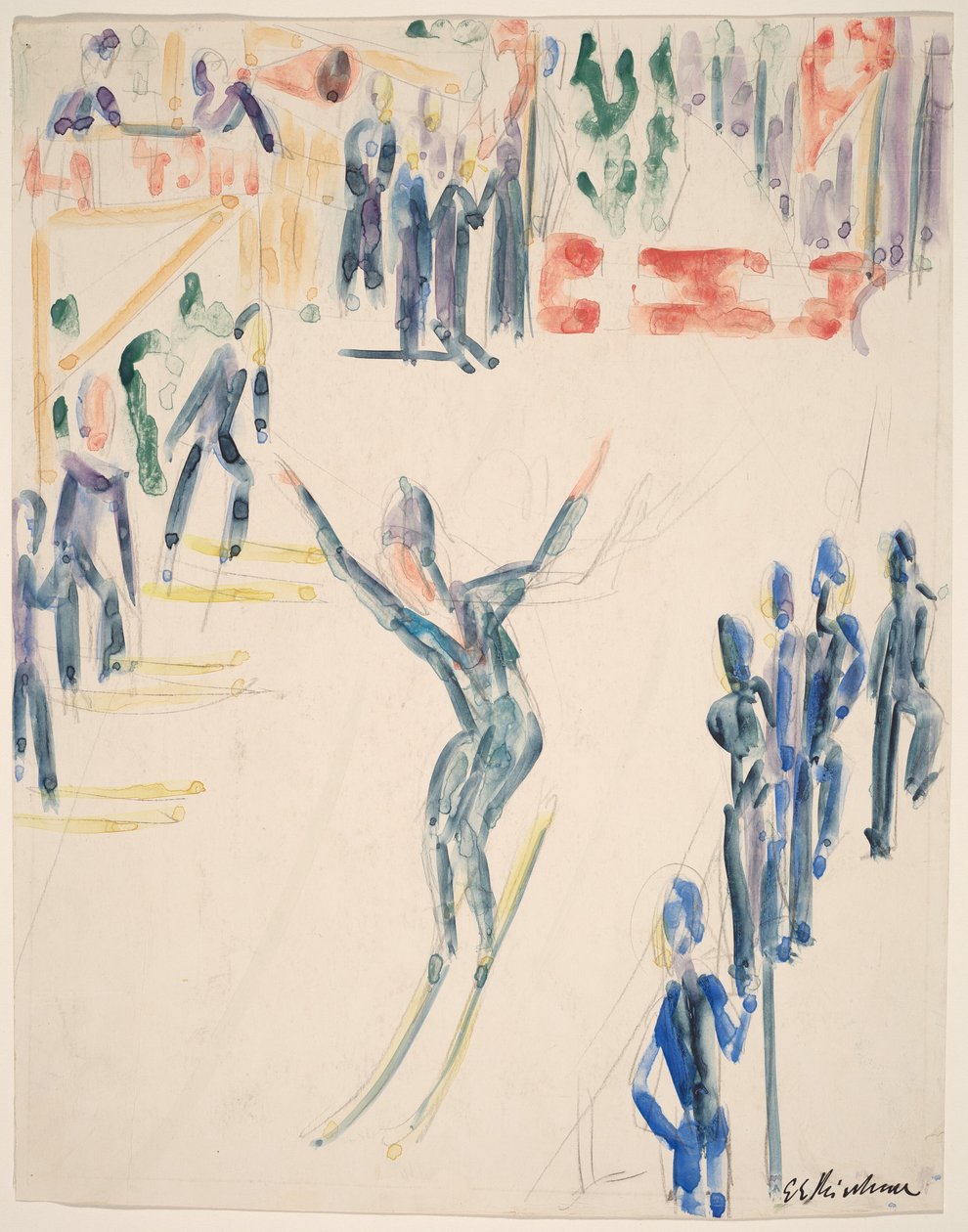 Sauteur à ski - Ernst Ludwig Kirchner