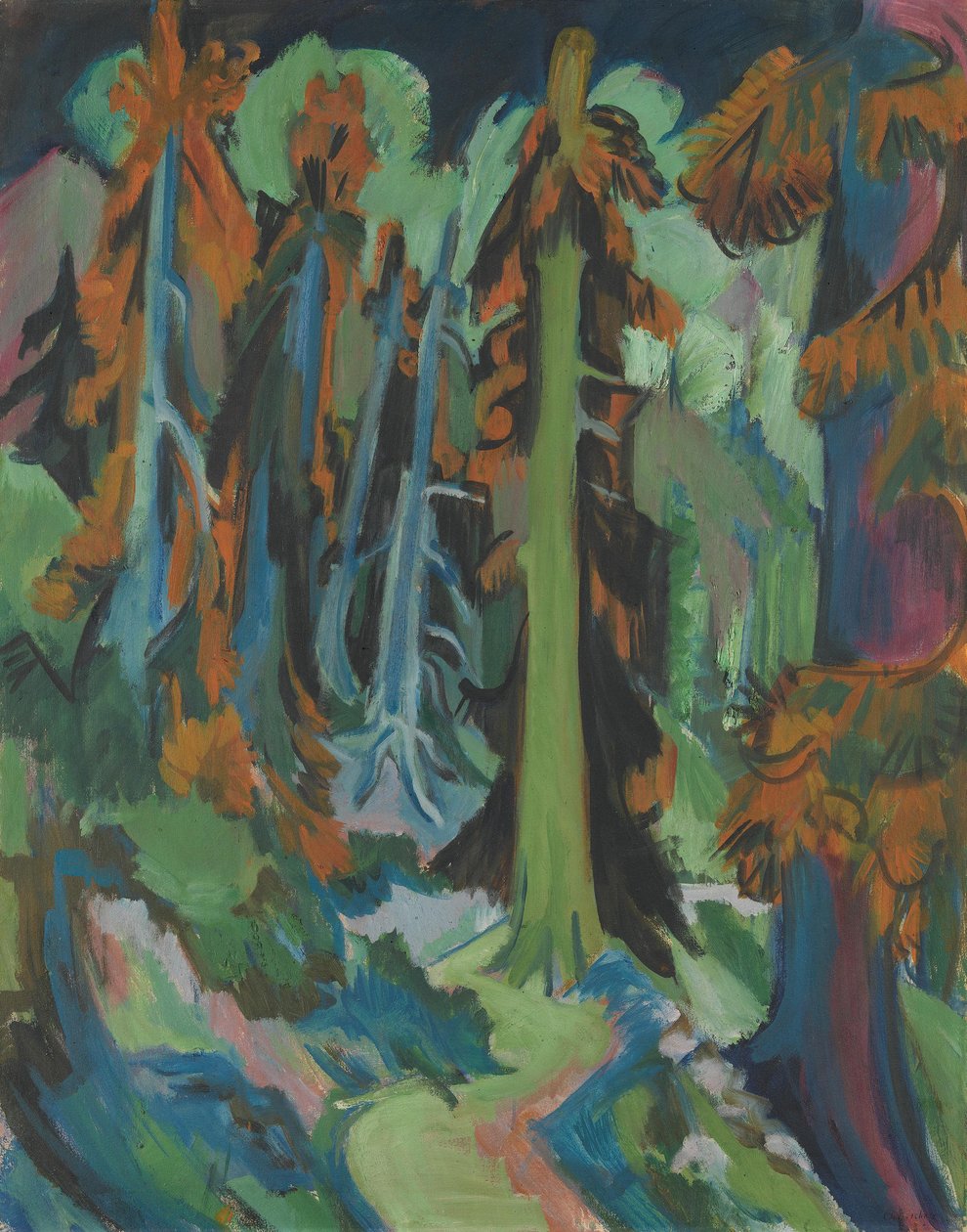 Des sapins solitaires - Ernst Ludwig Kirchner