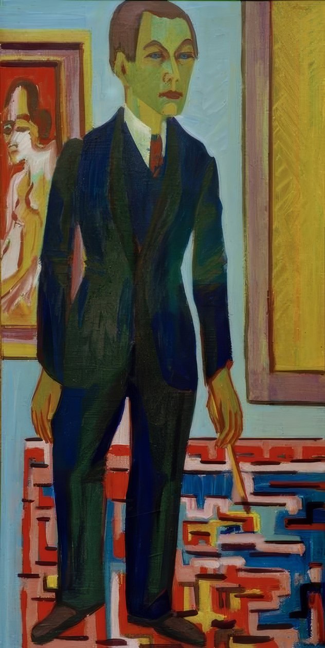 Peintre debout. Autoportrait - Ernst Ludwig Kirchner