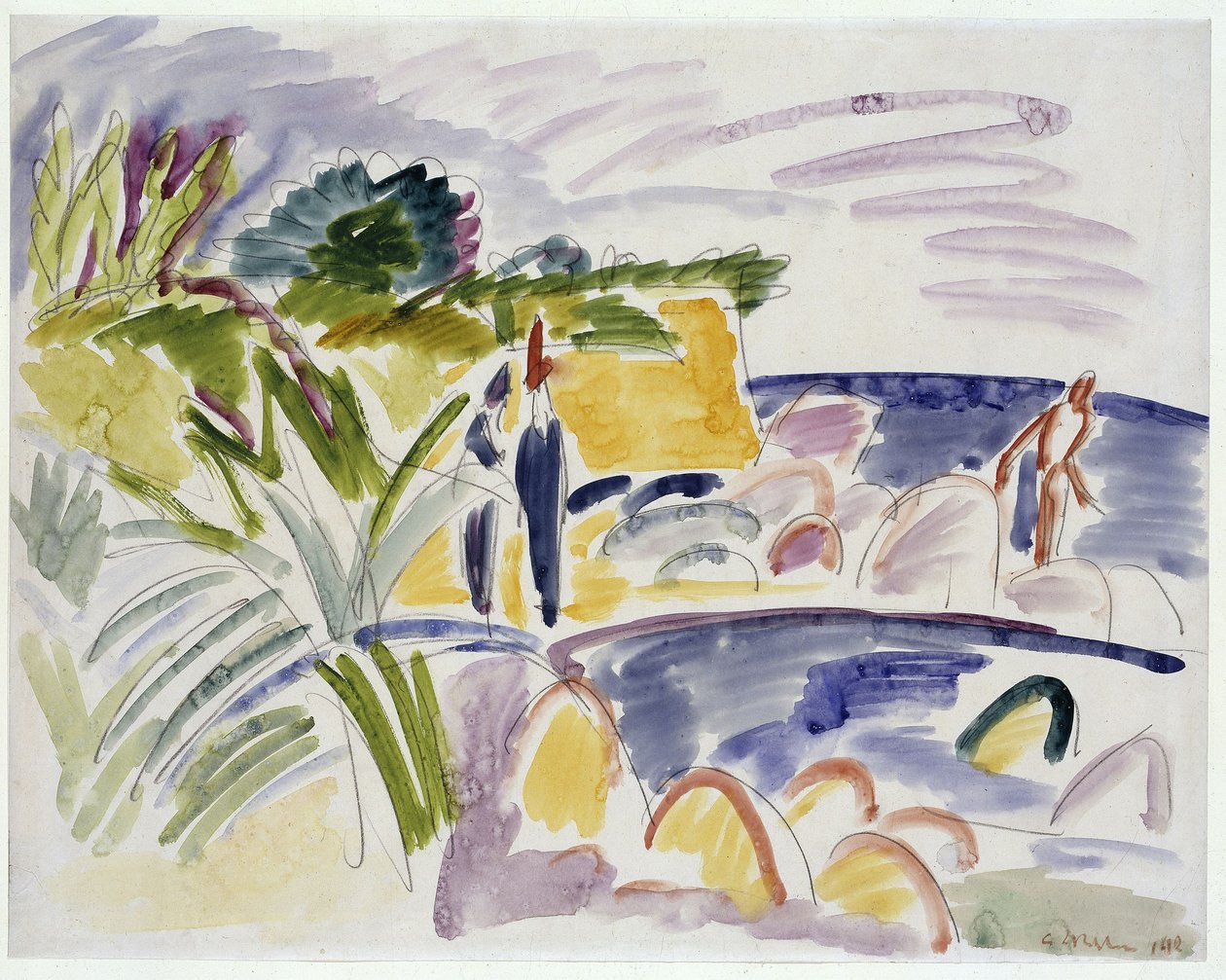 Plage à Fehmarn - Ernst Ludwig Kirchner
