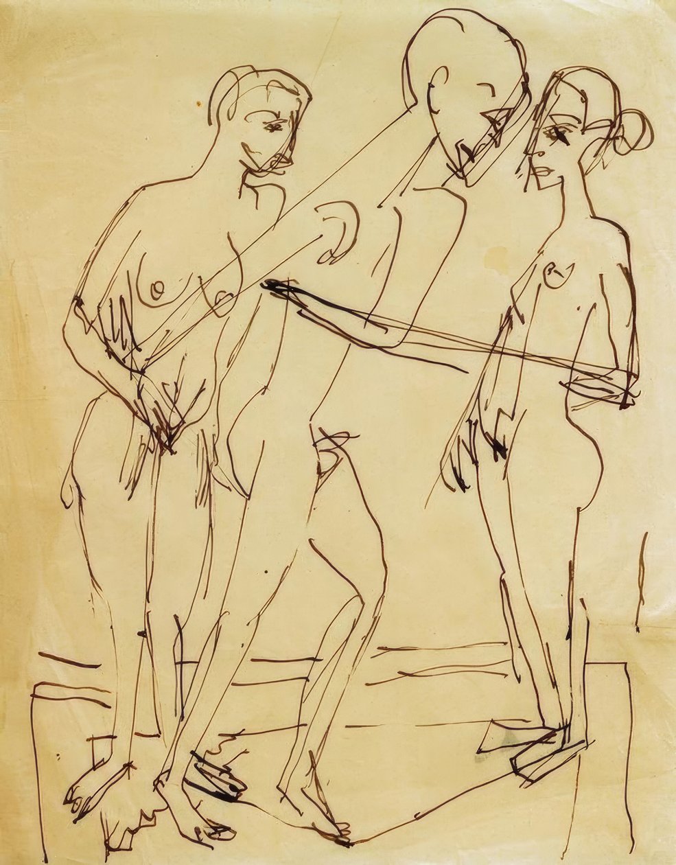 Danse entre les femmes - Ernst Ludwig Kirchner