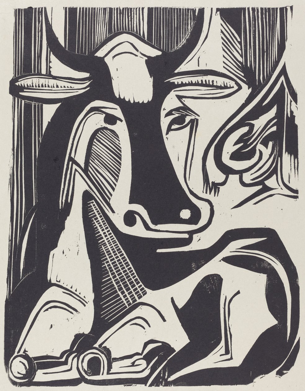 La grande vache couchée - Ernst Ludwig Kirchner
