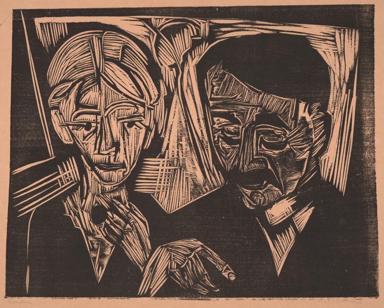 Le couple Müller (Ehepaar Müller) - Ernst Ludwig Kirchner