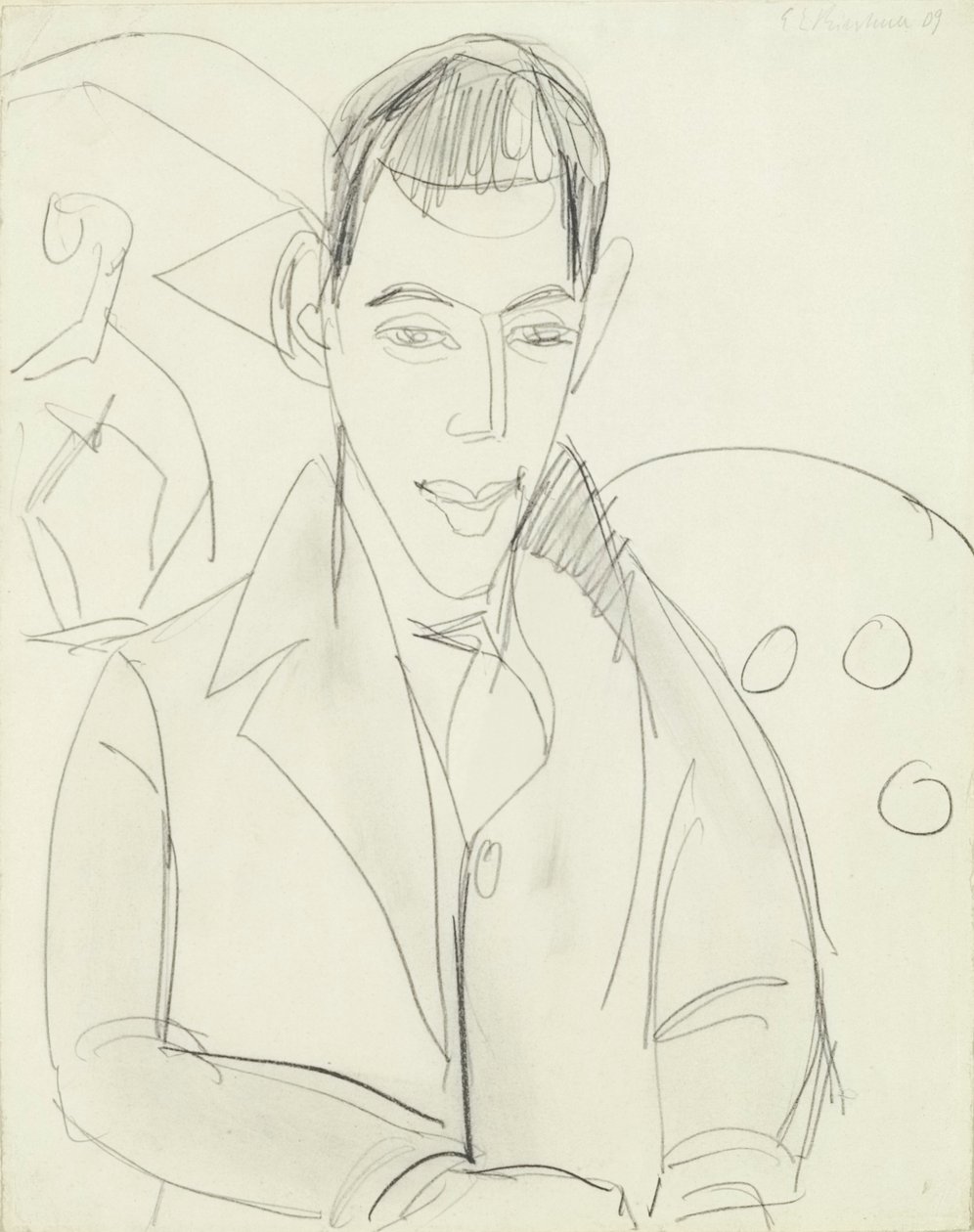 Jeune poète (Simon Guttmann) - Ernst Ludwig Kirchner