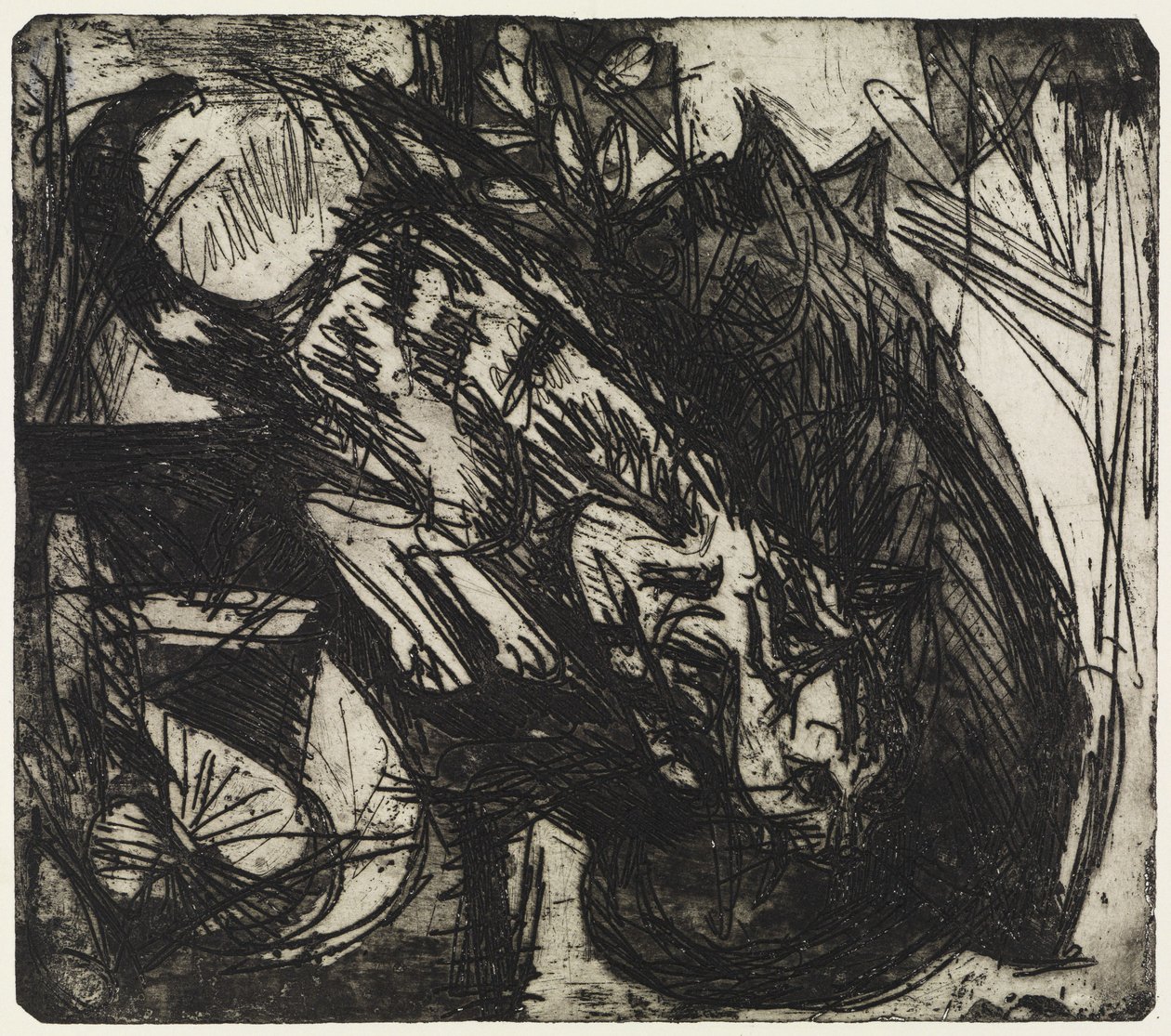 Deux chats / Refuges de montagne - Stafelalp - Ernst Ludwig Kirchner