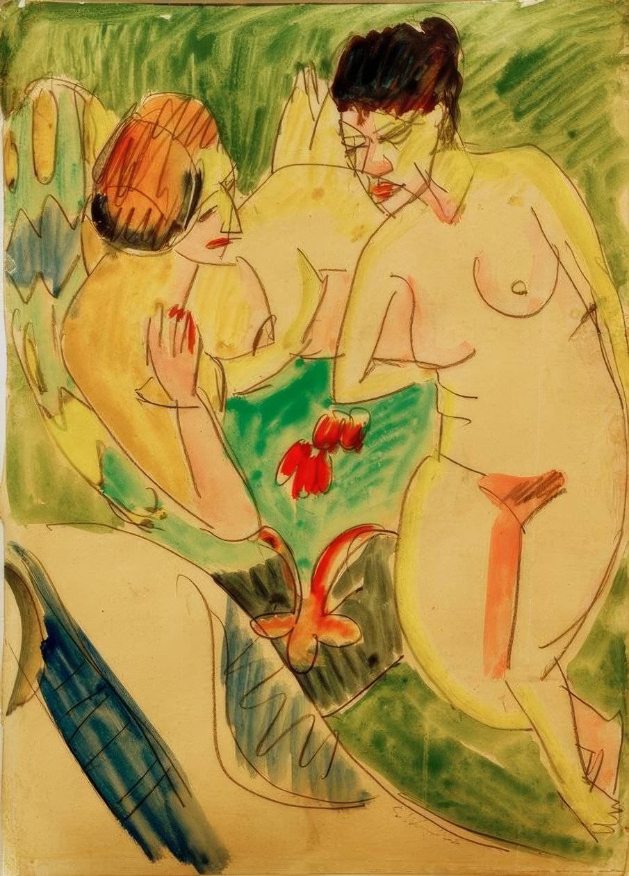 Deux femmes nues - Ernst Ludwig Kirchner