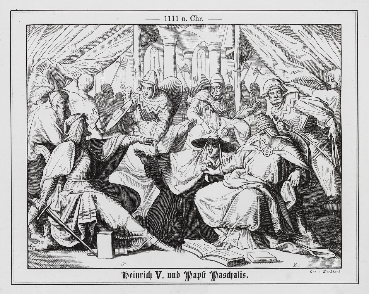 Le pape Pascal II est fait prisonnier par le roi Henri V d