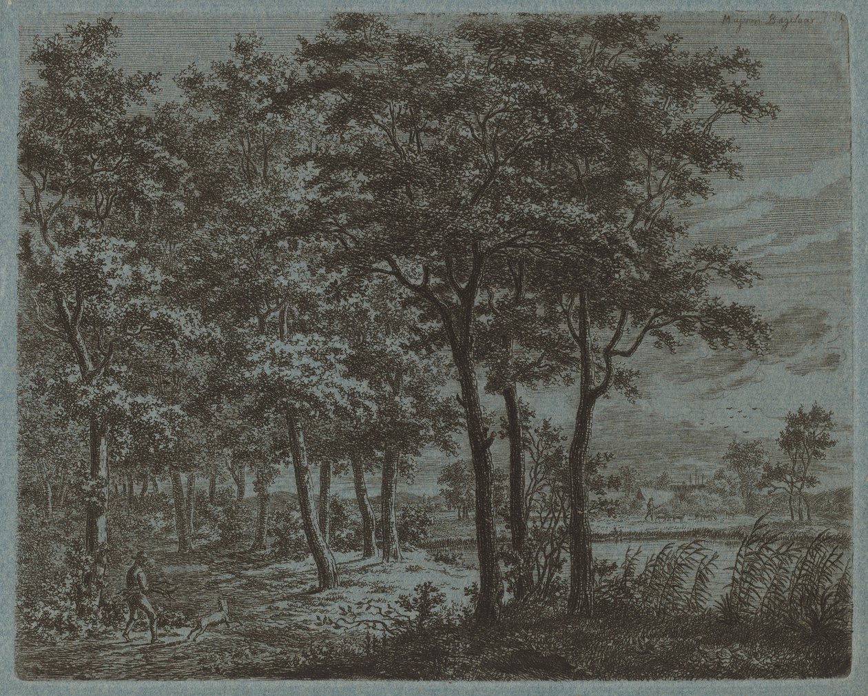 Paysage avec un paysan portant du bois de chauffage - Ernst Willem Jan Bagelaar