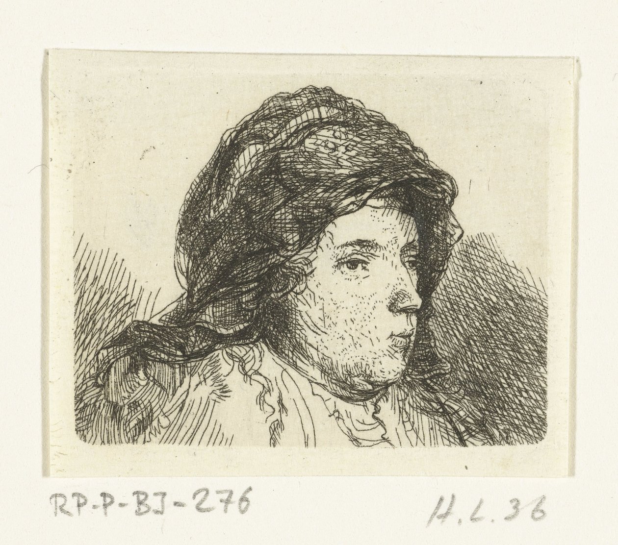 Buste de femme avec un tissu autour de la tête - Ernst Willem Jan Bagelaar