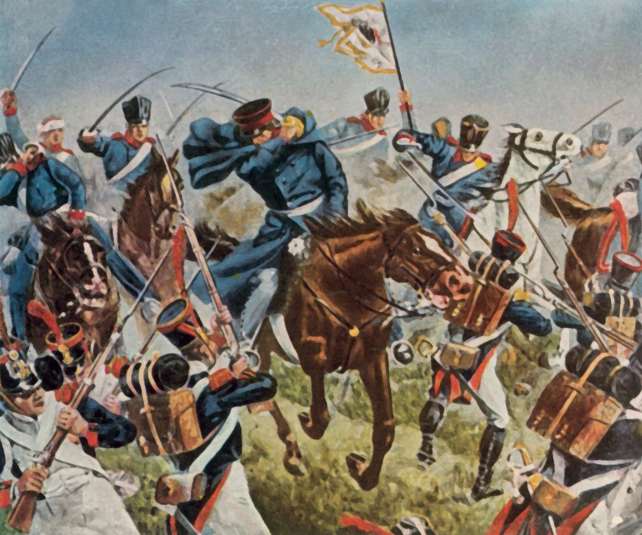 Scharnhorst près de Grossgörschen, 2 mai 1813 (lithographie couleur améliorée) - Ernst Zimmer