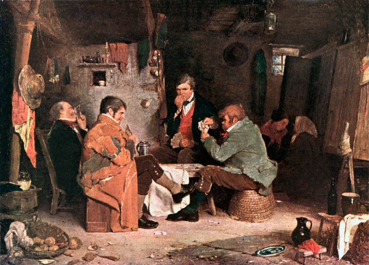 Une fête de la carte (lithographie couleur) - Erskine Nicol