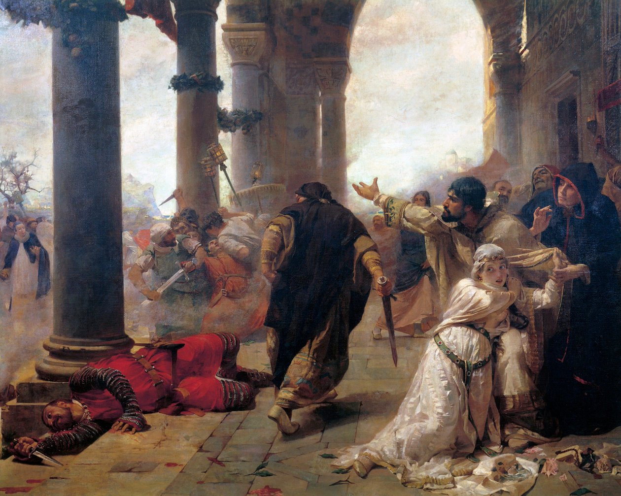 Vêpres siciliennes, par Erulo Eroli (1854-1916), Détail - Erulo Eroli