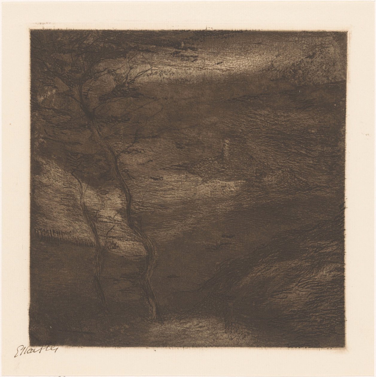 Soirée dans les Pyrénées - Etha Fles (signed by artist)