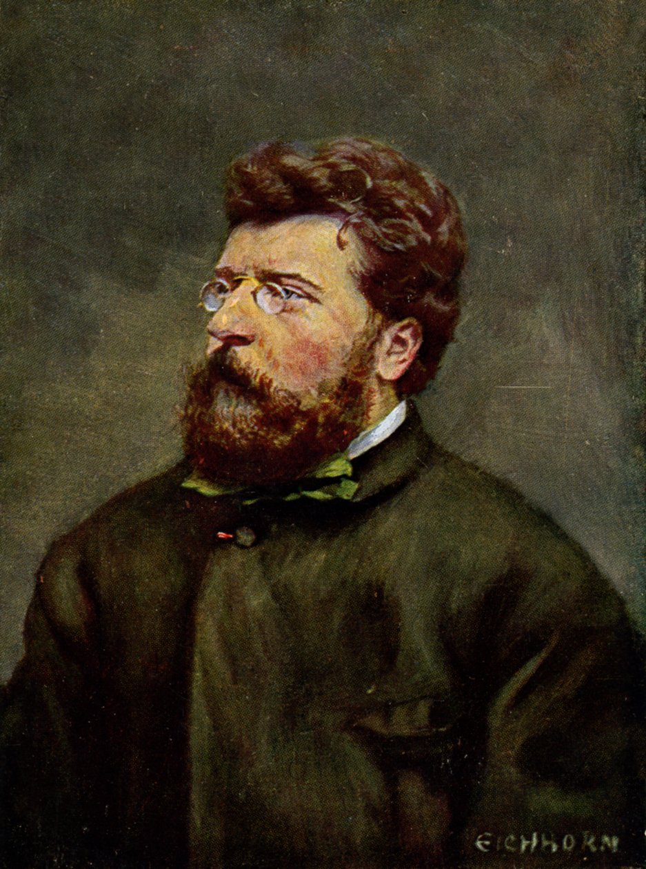 Musique. Le compositeur français Georges Bizet. Illustration par Georges Bizet, Autriche, vers 1900 - Etienne (after) Carjat