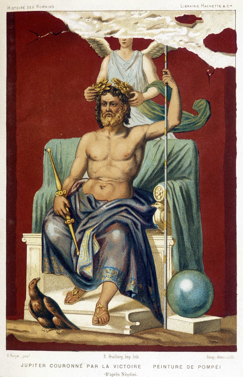 Jupiter (Zeus) couronné par la Victoire - d