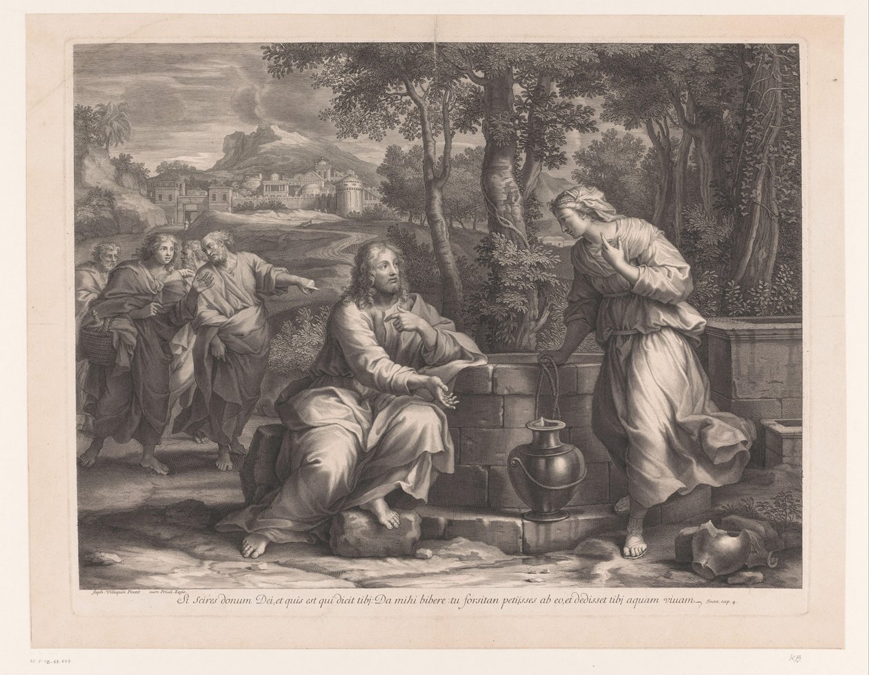 Christ et la femme samaritaine au puits - Etienne Baudet