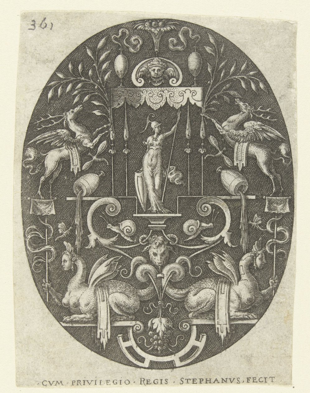 Bellone sous un baldaquin - Etienne Delaune