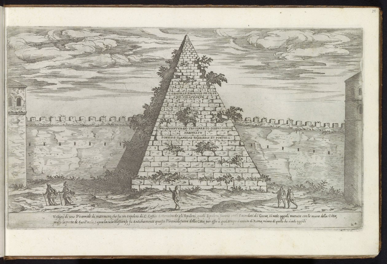 Pyramide de Cestius à Rome - Etienne Duperac