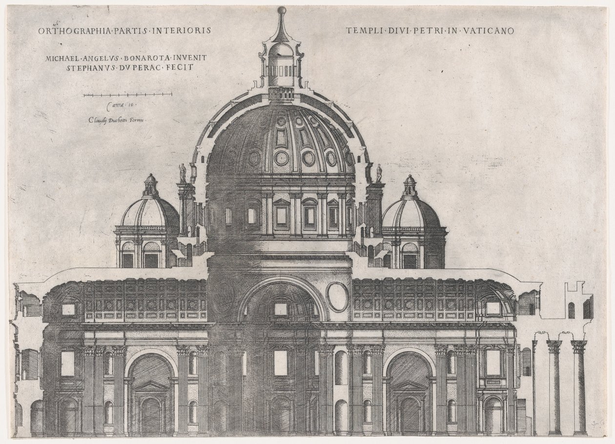 Speculum Romanae Magnificentiae : St. Pierre, 16ème siècle - Etienne Duperac