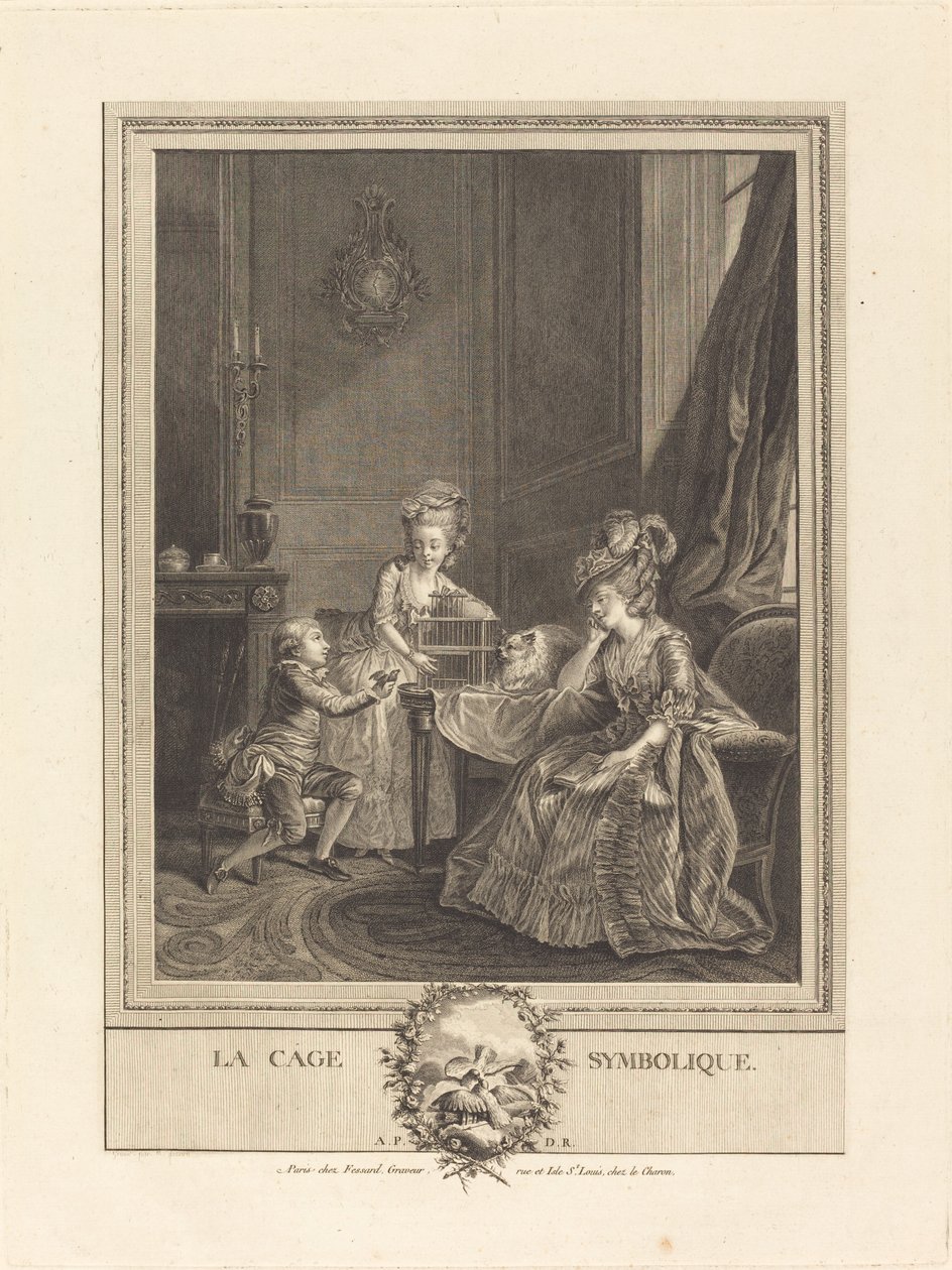 La cage symbolique - Etienne Fessard after Charles Lepeintre