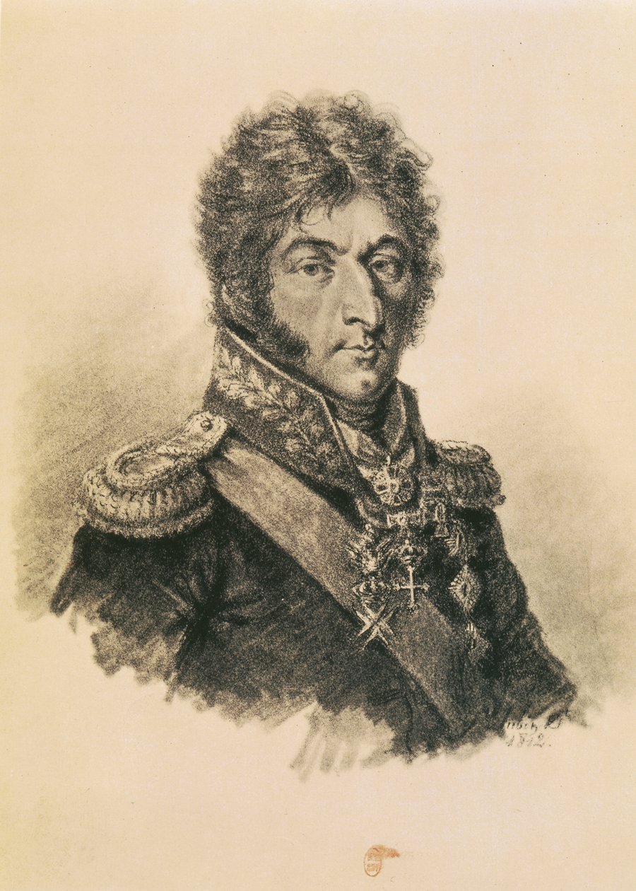 Prince Pierre Ivanovitch Bagration (1765-1812) - Etienne Gustave Aubin