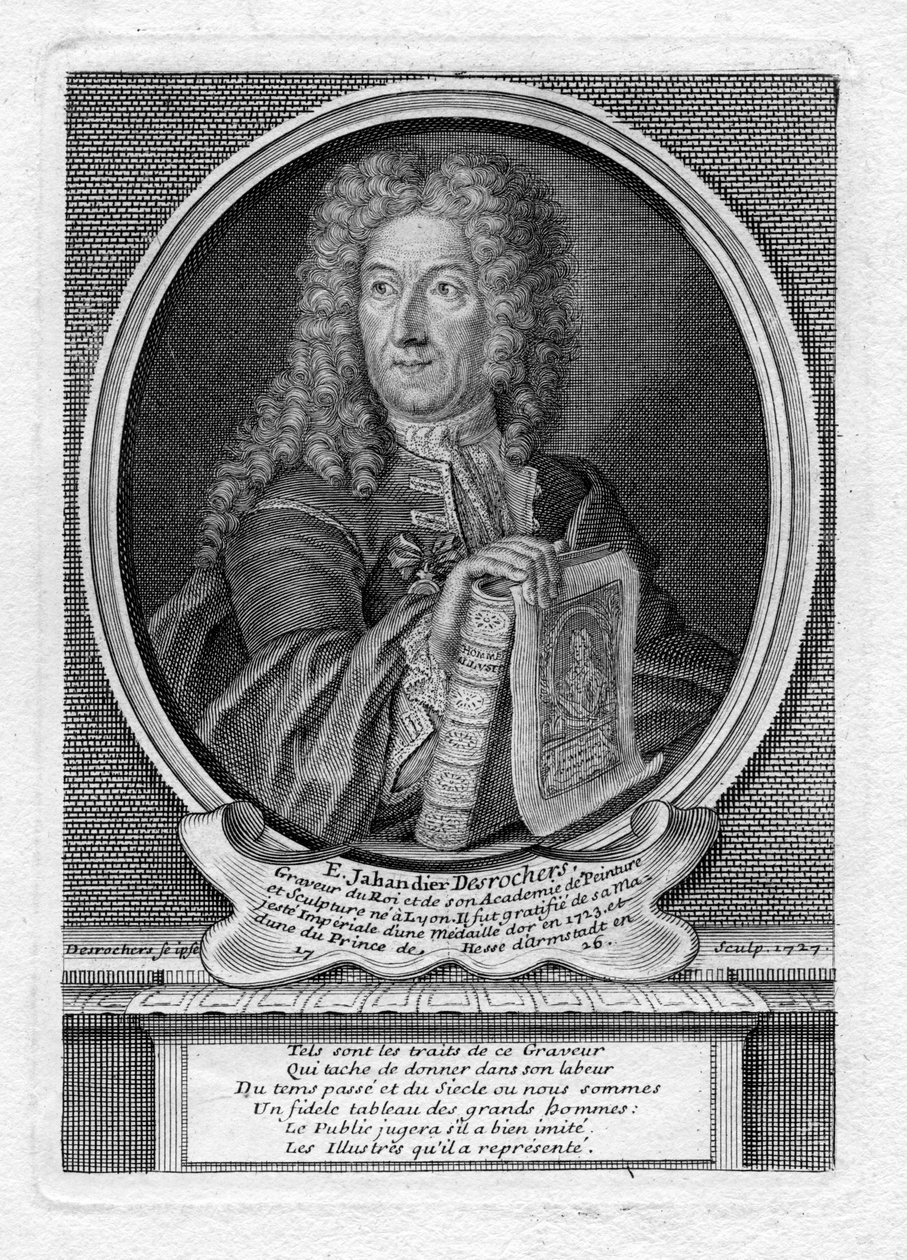 Autoportrait (gravure) - Etienne Jehandier Desrochers