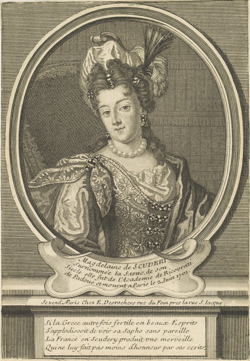 Portrait de Madeleine de Scudéry 1607-1701, vers 1710 - Etienne Jehandier Desrochers