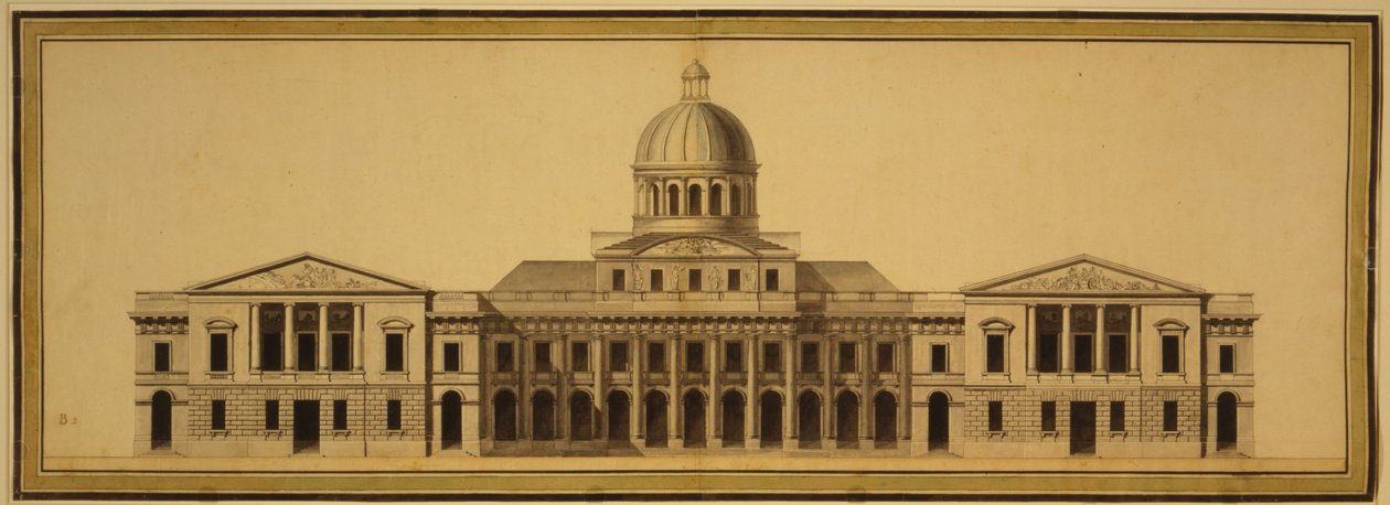 Design pour le Capitole des États-Unis, 1793 - Etienne Sulpice Hallet