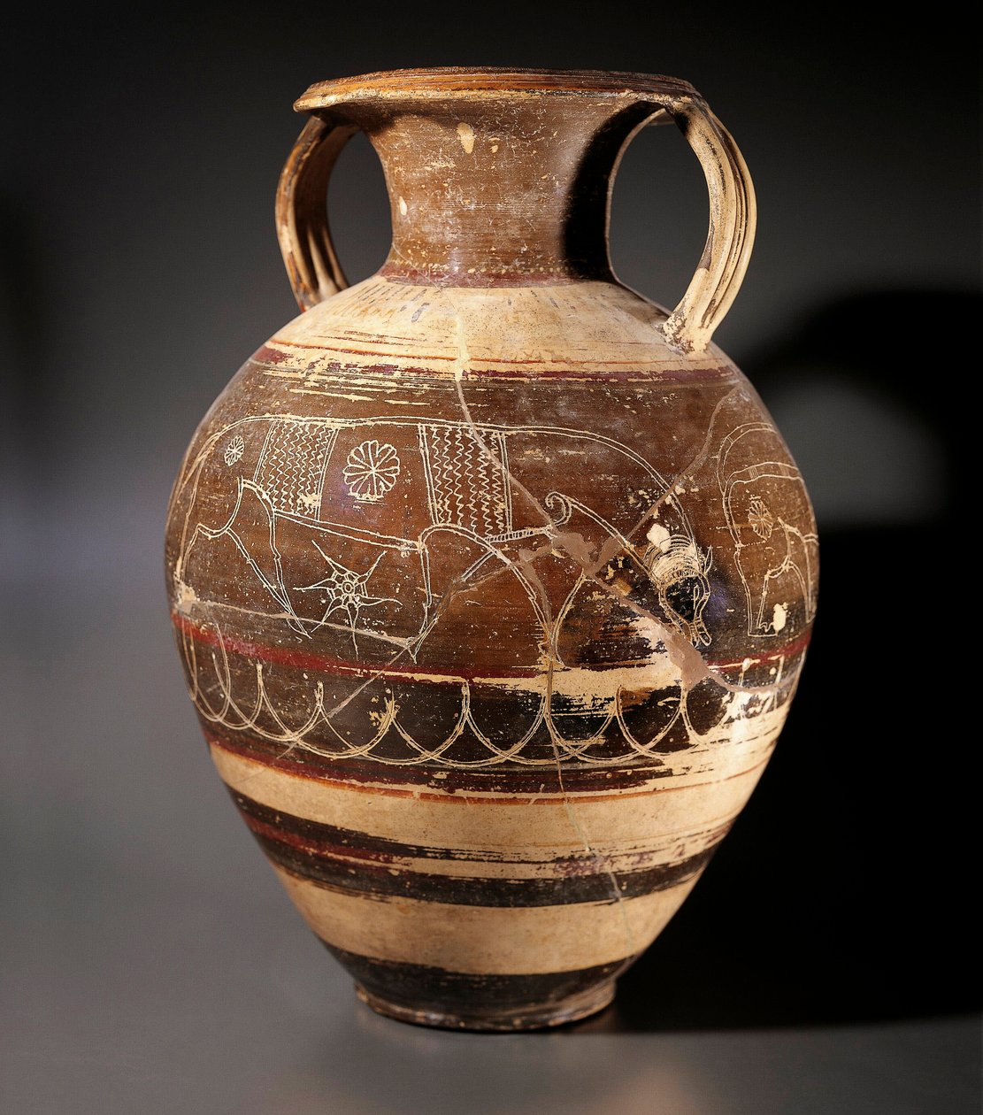 Art étrusque : amphore décorée par le peintre de Cappi - Etruscan