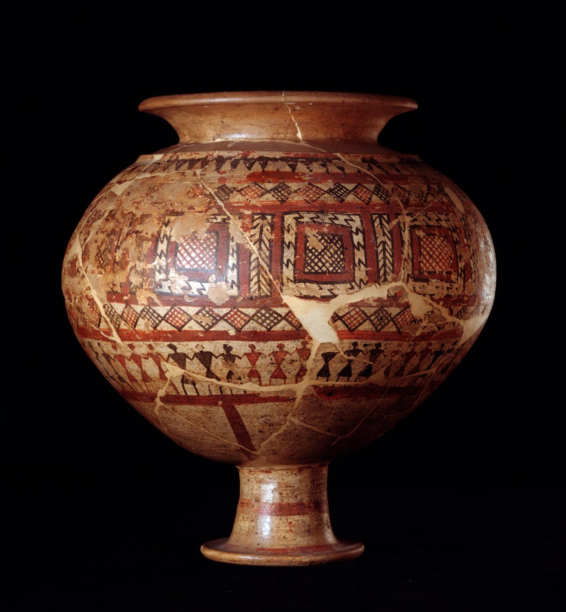 Civilisation étrusque : vase olla de la tombe 3, nécropole de Buccacce à Bisenzio - 7e siècle av. J.-C. - Etruscan