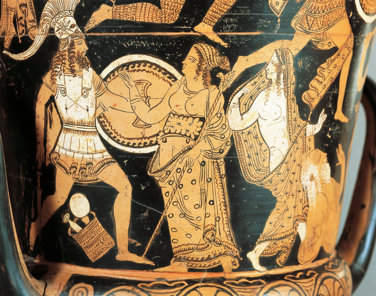 Potterie à figures rouges, détail d