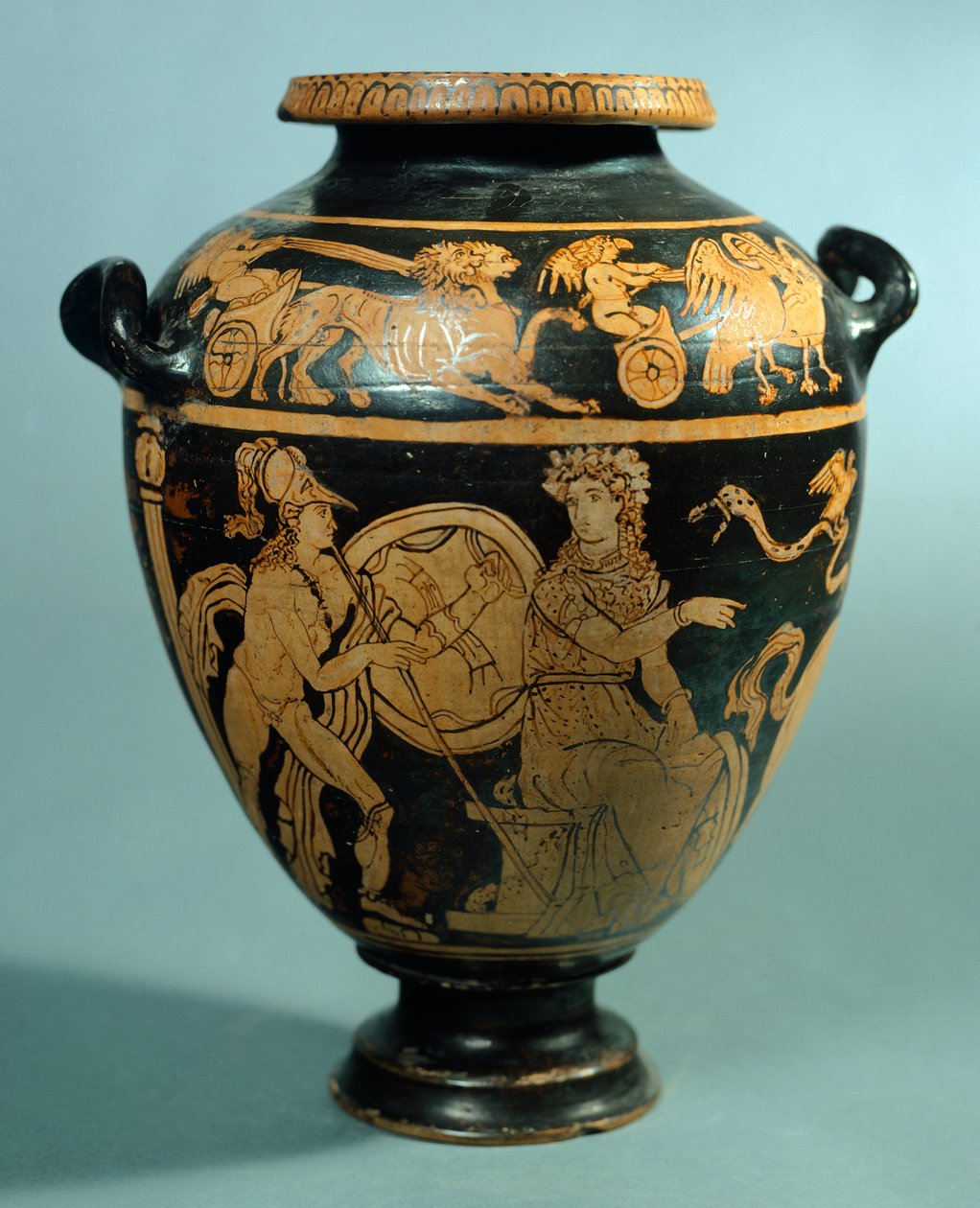 Stamnos, céramique à figures rouges de Vulci (Latium). Civilisation étrusque, IVe siècle av. J.-C. - Etruscan