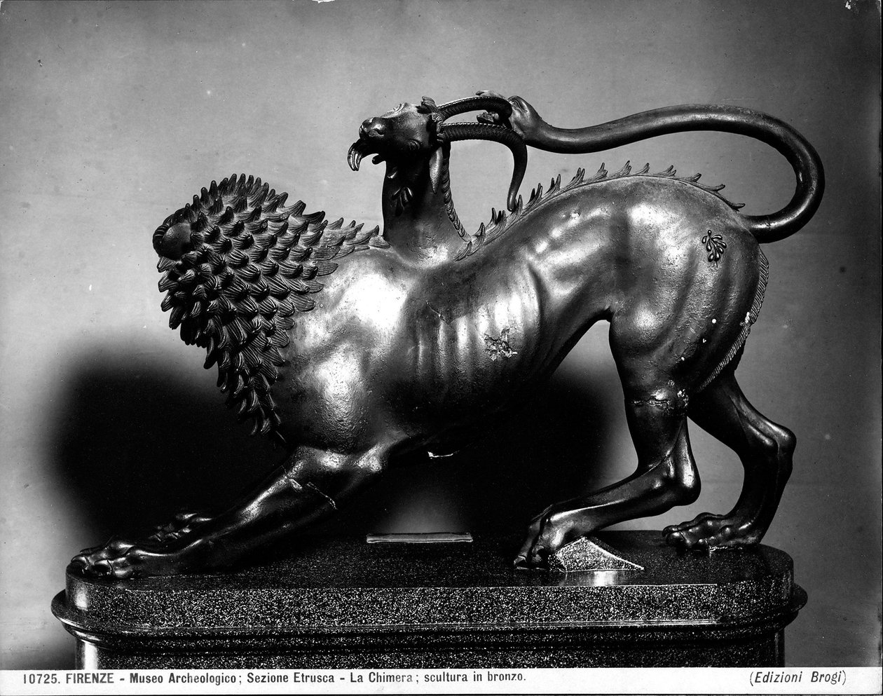 La Chimère blessée de Bellérophon (bronze) - Etruscan Etruscan