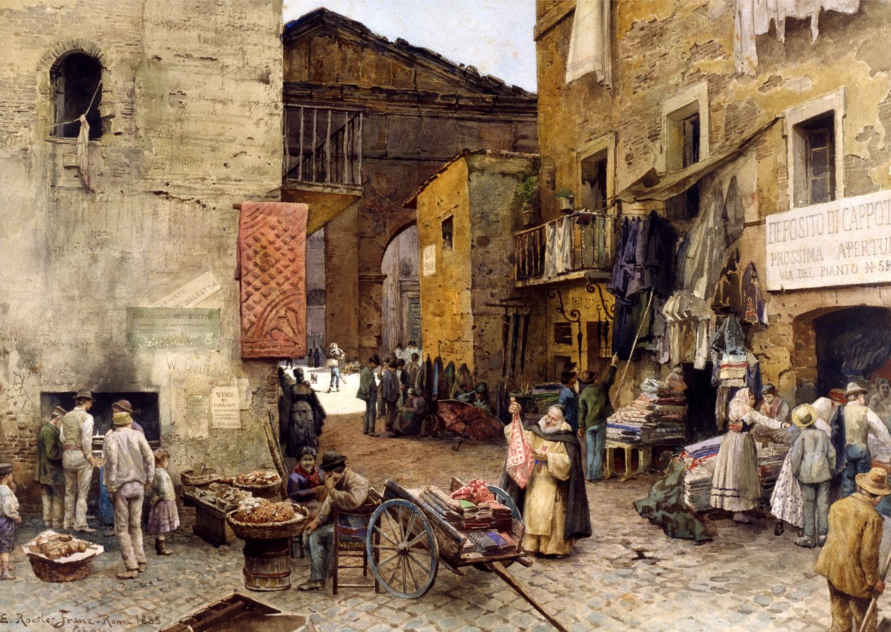 Route par le Porticus Octaviae, 1888 - Ettore Roesler Franz
