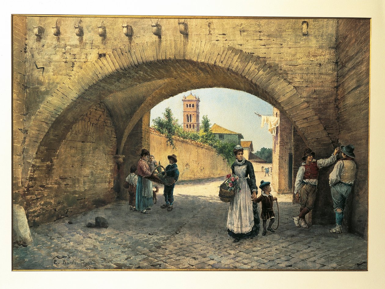 Italie, Rome, Arc des Tolomei - Ettore Roesler Franz