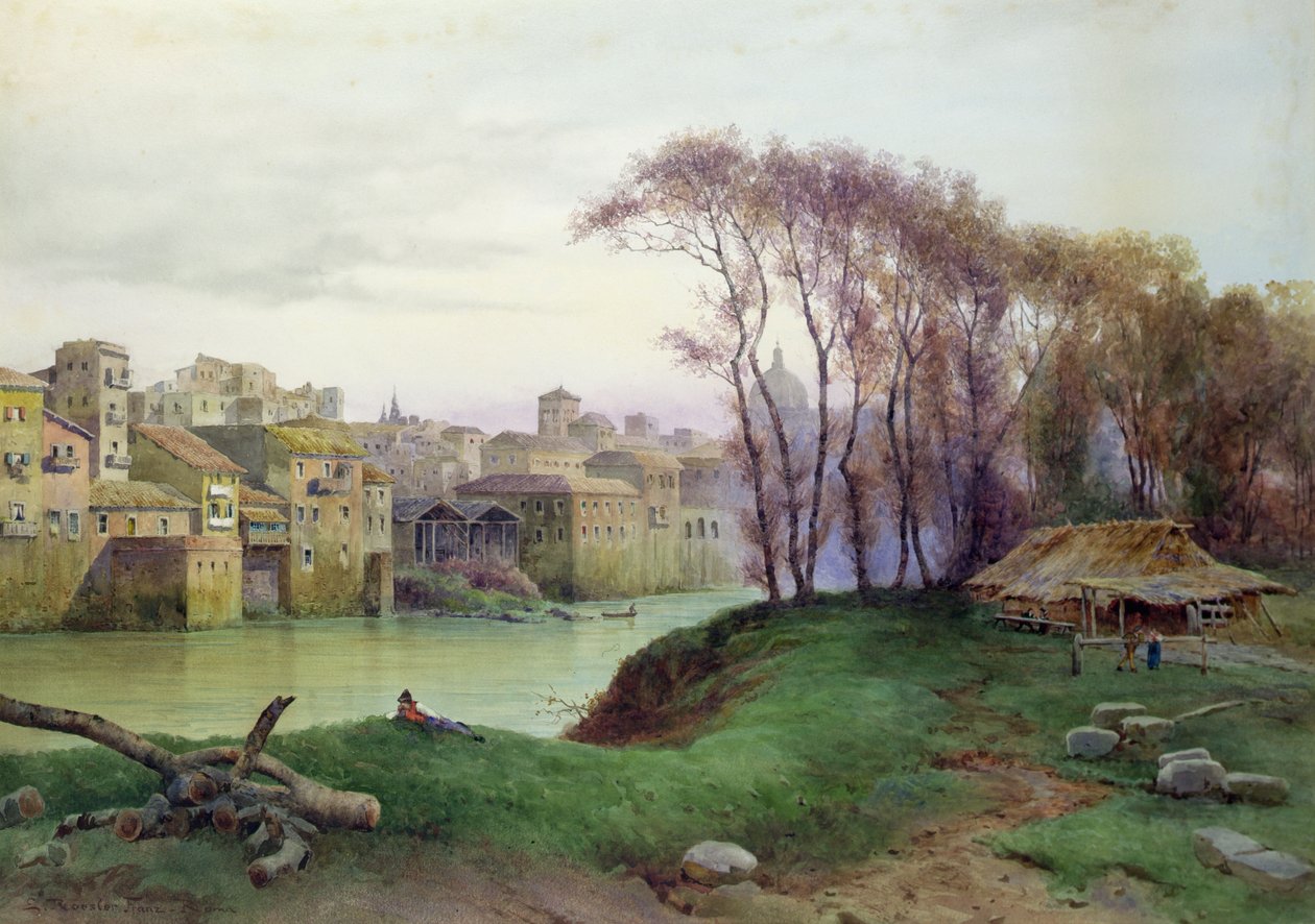 Vue des Prati di Castello, Rome - Ettore Roesler Franz